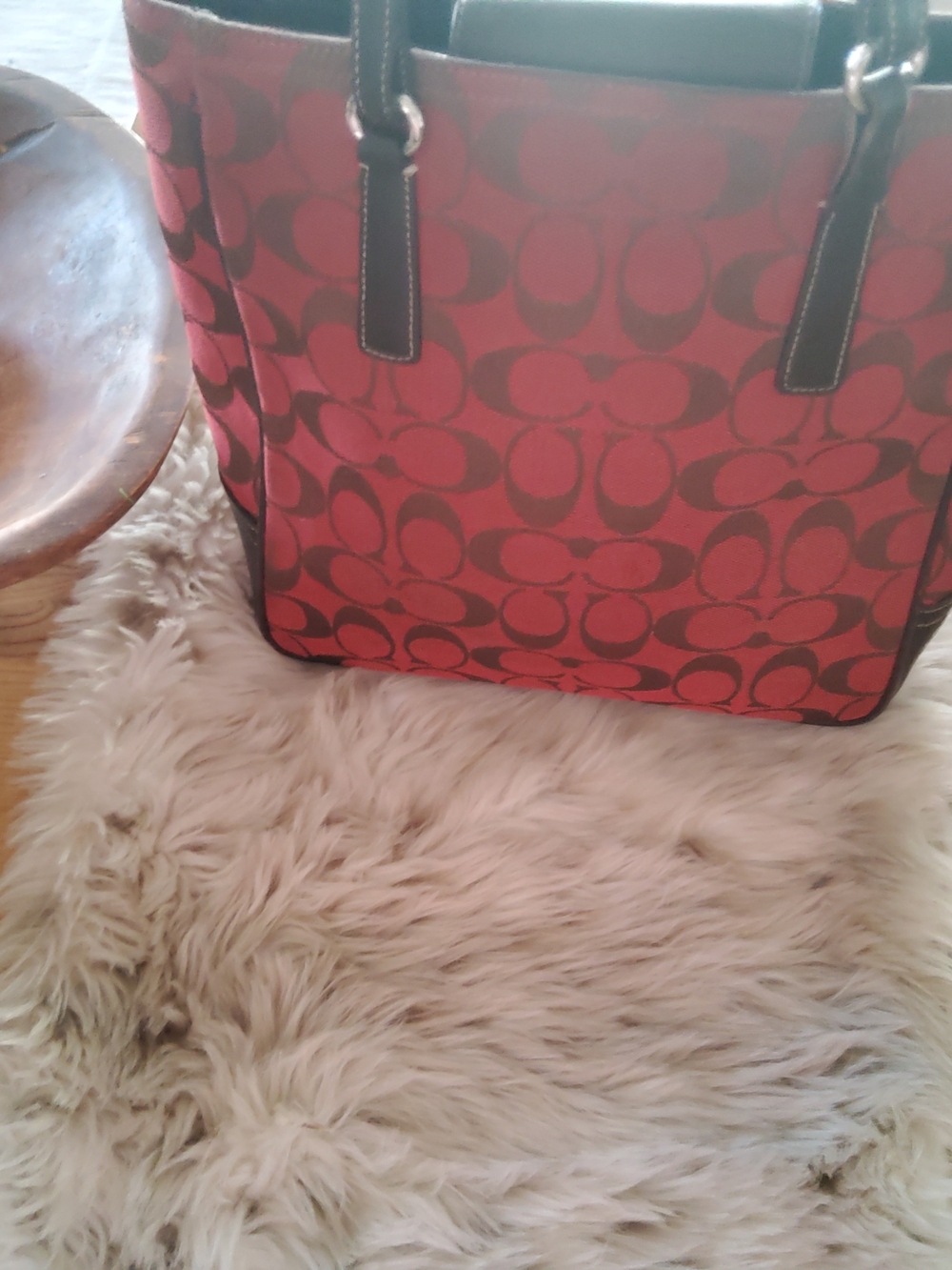 Coach Signature Series Tapestry and Leather EUC 6090 FLAW Sold as Is - Picture 11 of 16